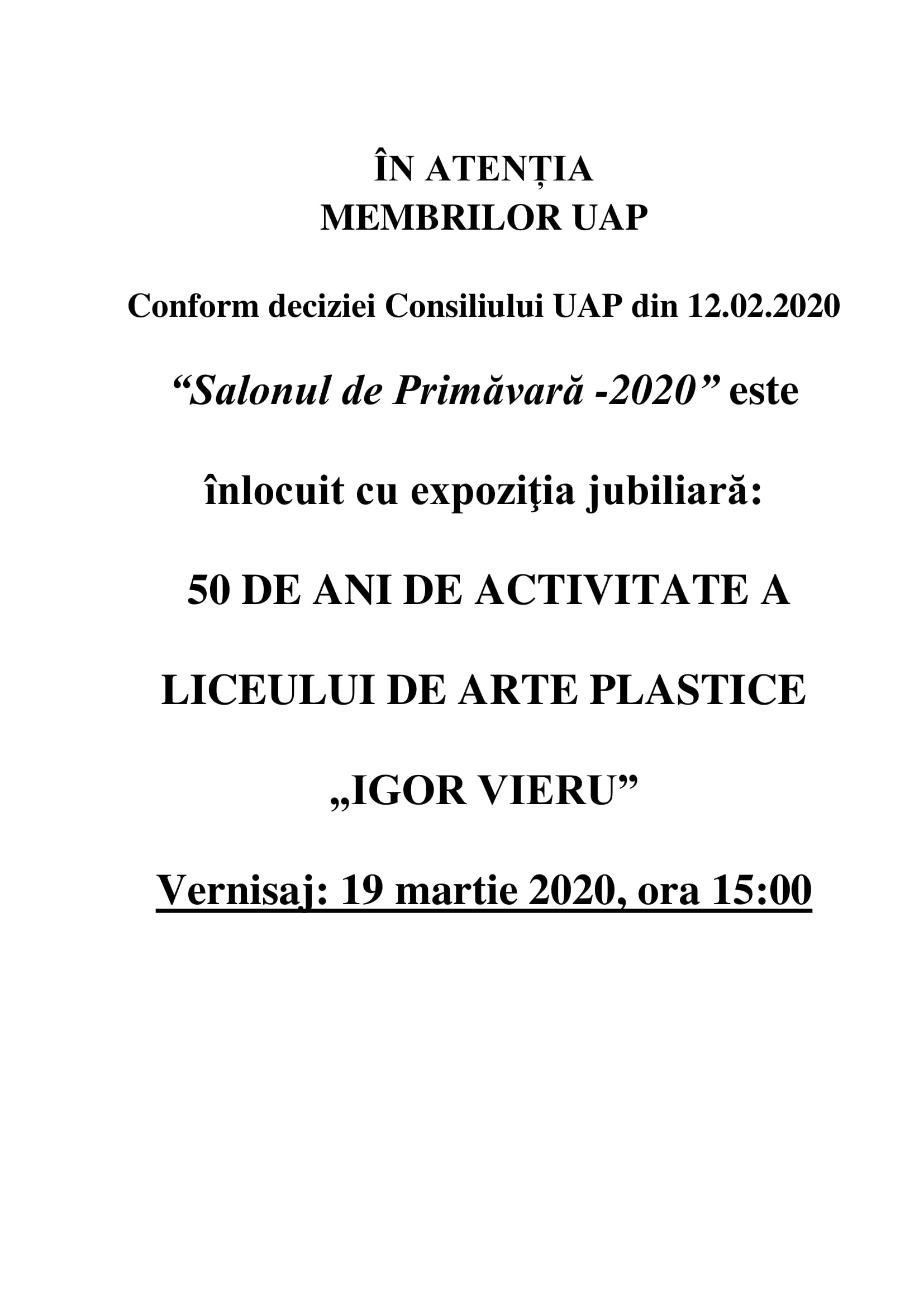 Anunţ.